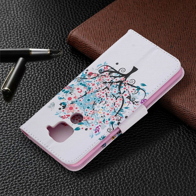 Flip Case Xiaomi Redmi Note 9 Kukkiva Puu