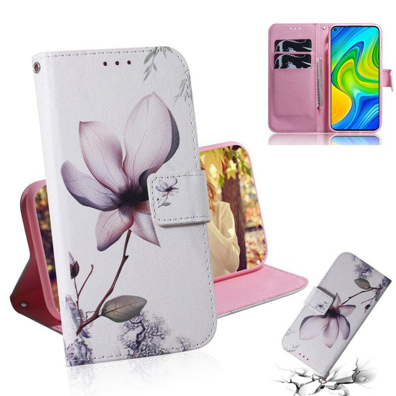 Kotelot Xiaomi Redmi Note 9 Flower Dusty Pink