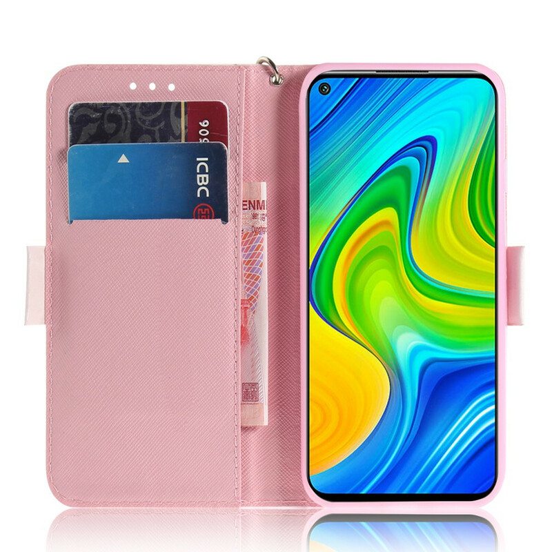 Kotelot Xiaomi Redmi Note 9 Suojaketju Kuori Hihna Kukkapuu