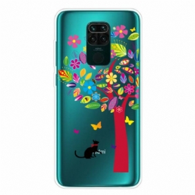 Kuori Xiaomi Redmi Note 9 Kissa Värikäs Puun Alla