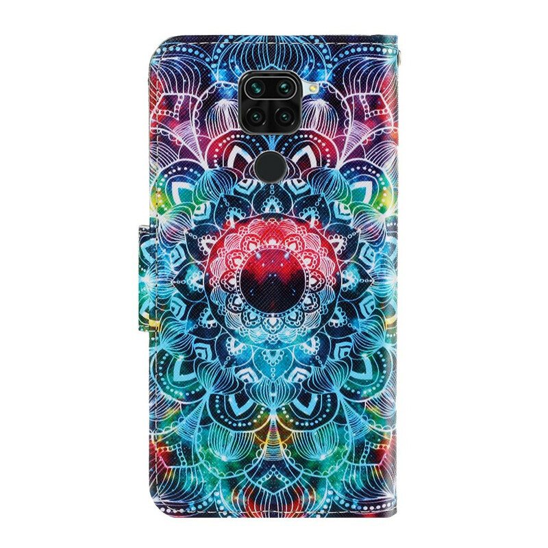 Nahkakotelo Xiaomi Redmi Note 9 Suojaketju Kuori Näyttävä Strappy Mandala