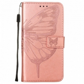 Kotelot Poco F3 Butterfly Design Kaulanauhalla