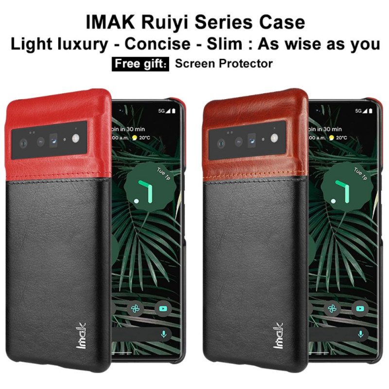 Case Google Pixel 6 Pro Imak Ruiyi -sarjan Nahkaefekti