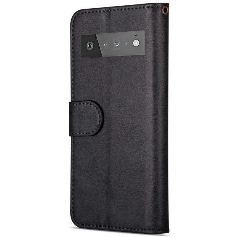 Flip Case Google Pixel 6 Pro Laukku Kaulanauhalla