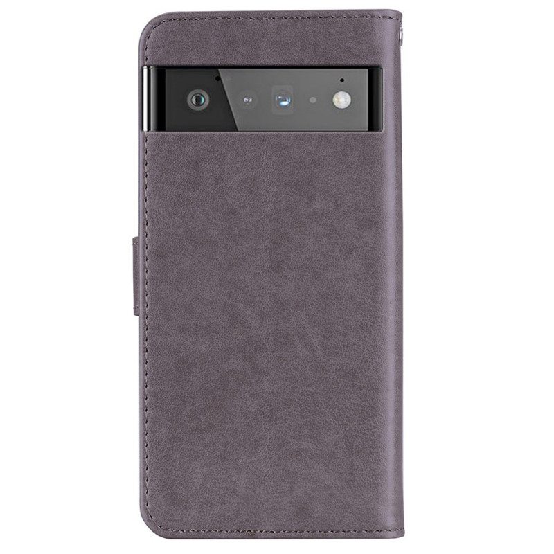 Flip Case Google Pixel 6 Pro Pöllö Mandala Ja Charm