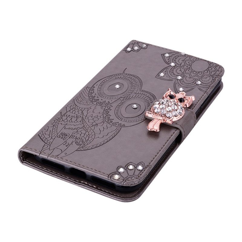 Flip Case Google Pixel 6 Pro Pöllö Mandala Ja Charm