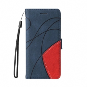 Kotelot Google Pixel 6 Pro Kaksisävyinen Signature Faux Leather