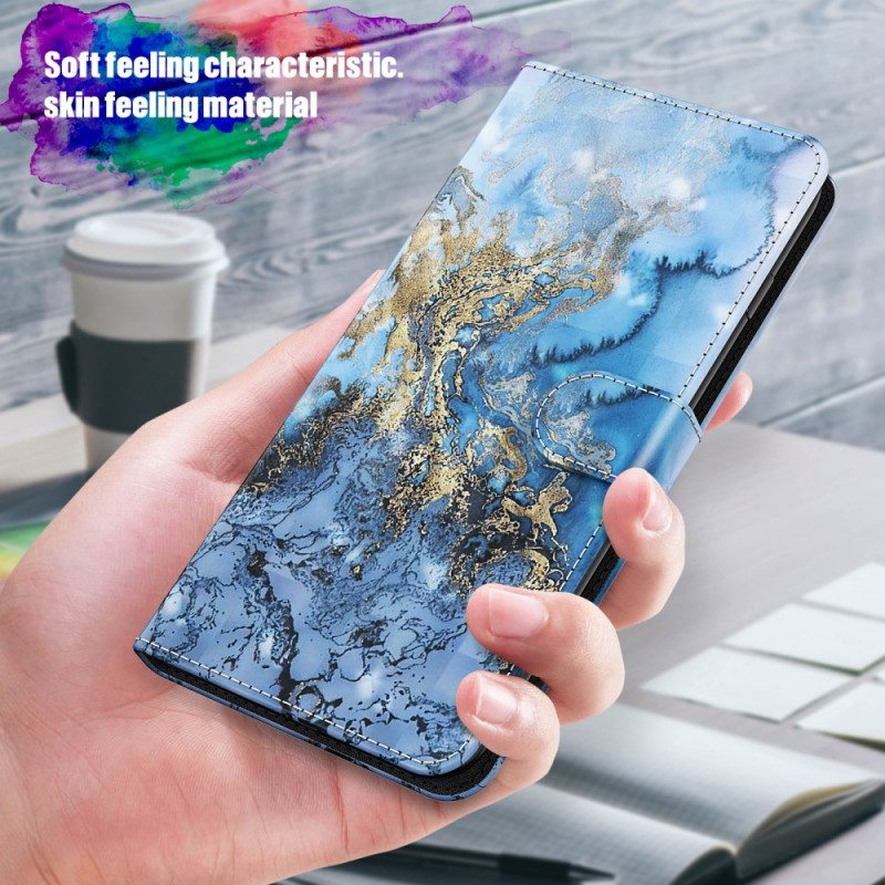 Kotelot Google Pixel 6 Pro Light Spot Marble Design Kaulanauhalla