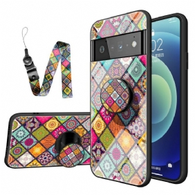 Kuori Google Pixel 6 Pro Patchwork Magneettipidike