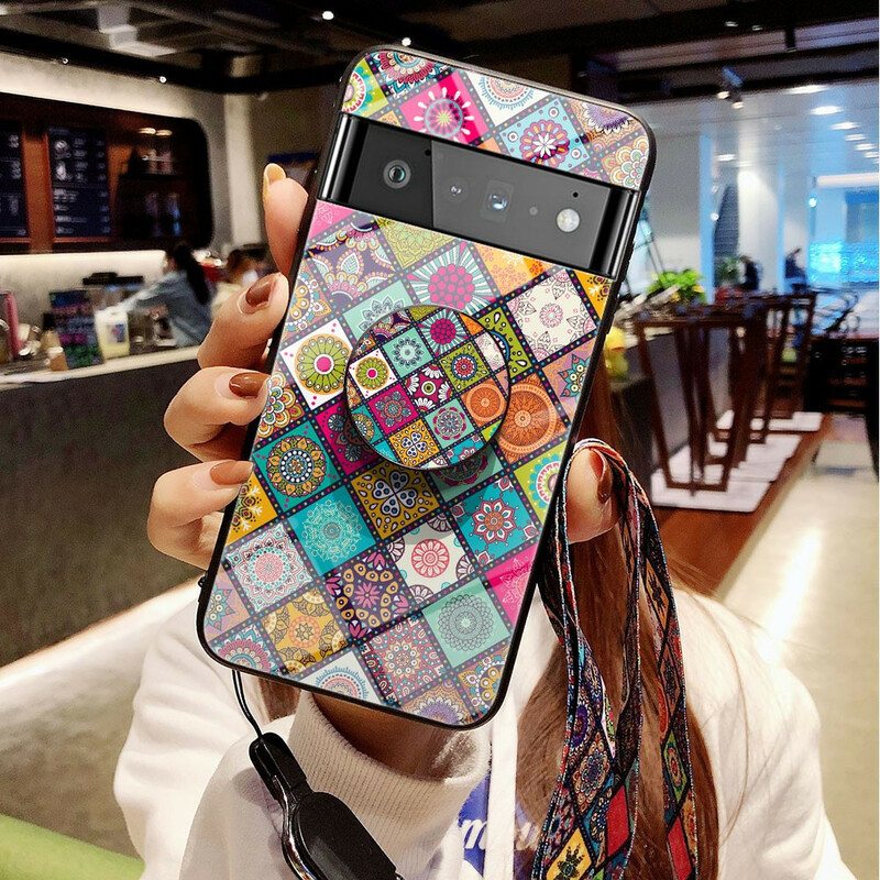 Kuori Google Pixel 6 Pro Patchwork Magneettipidike