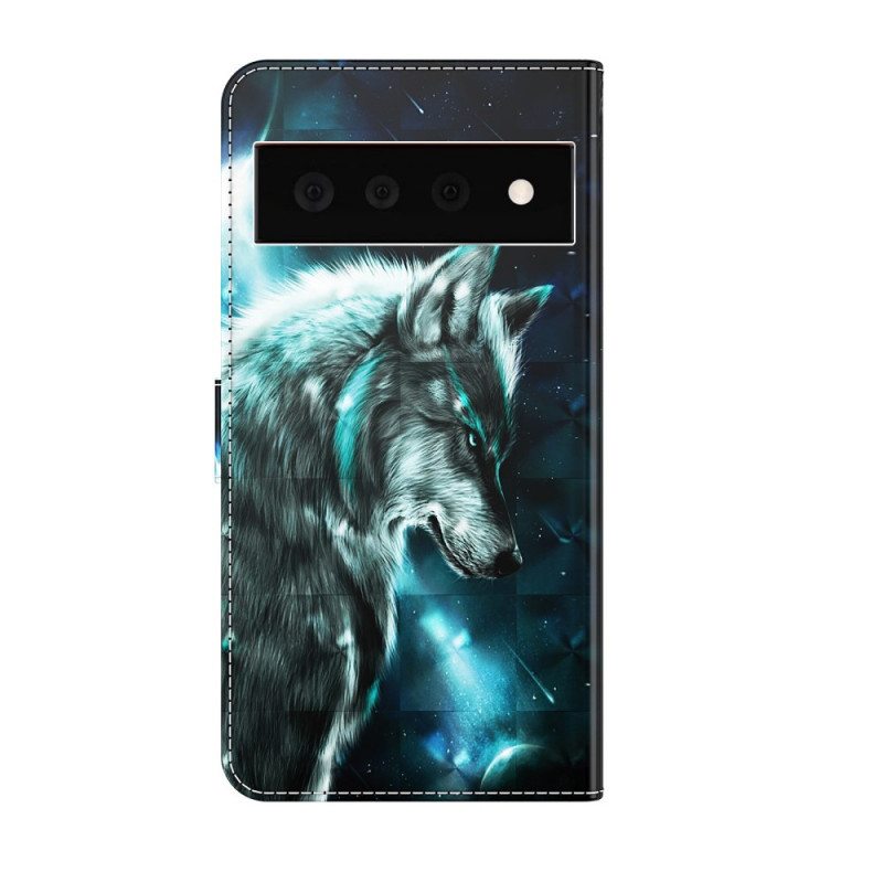 Nahkakotelo Google Pixel 6 Pro Majestic Wolf