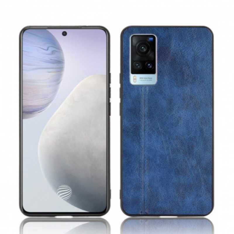 Case Vivo X60 Couture-nahkaefekti