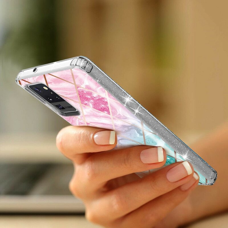 Case Samsung Galaxy Note 20 Ultra Tile Glitter Marble