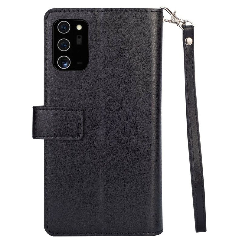 Flip Case Samsung Galaxy Note 20 Ultra Laukku Kaulanauhalla