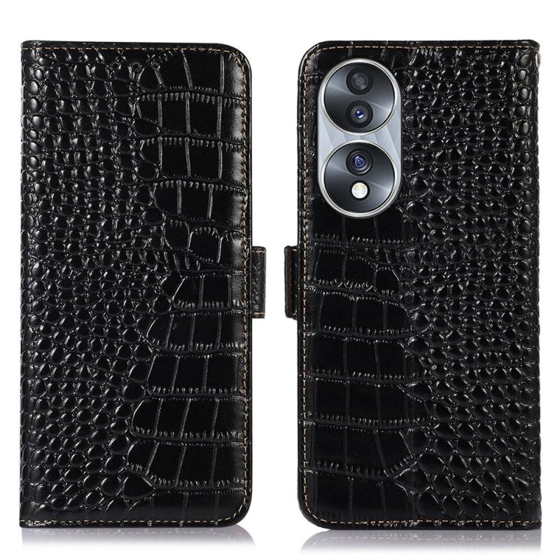 Kotelot Honor 70 Crocodile Style Rfid