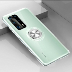 Case Huawei P40 Läpinäkyvä Yksinkertainen Metallisormus