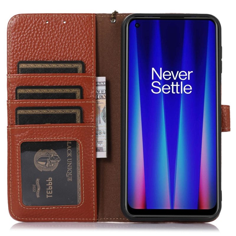 Kotelot OnePlus Nord CE 3 Lite 5G Aito Litchi Rfid -nahka