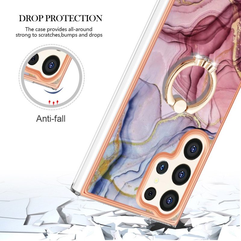 Case Samsung Galaxy S24 Ultra 5g Puhelinkuoret Marmoroidulla Tukirenkaalla