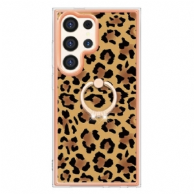 Kuori Samsung Galaxy S24 Ultra 5g Leopard Print -sormustelineellä