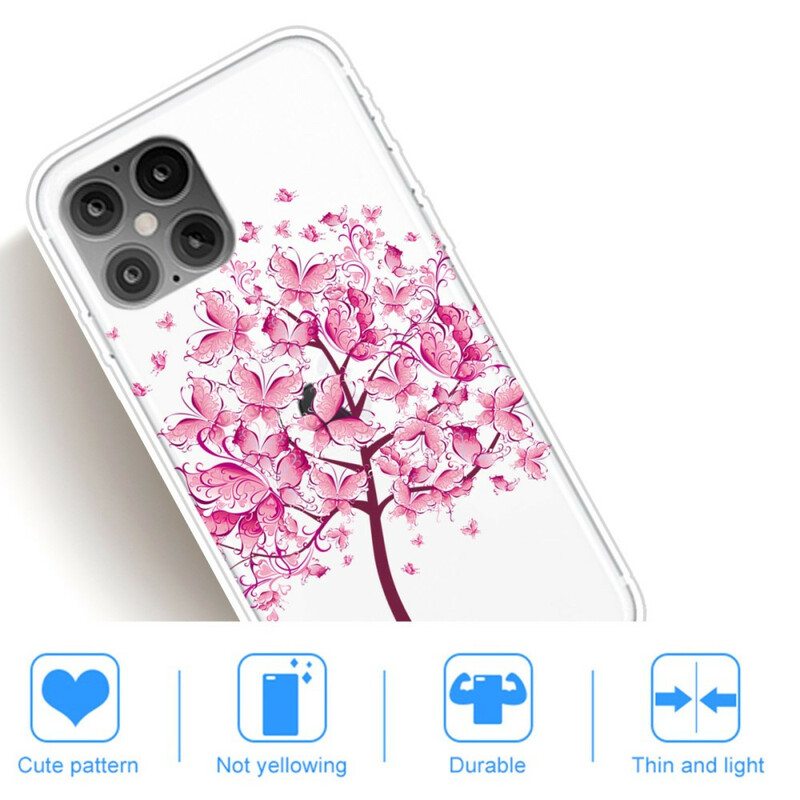 Case iPhone 12 Pro Max Pinkki Puun Latva