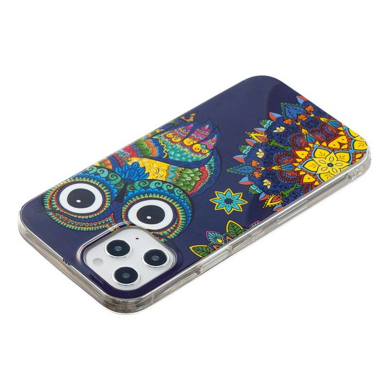 Kuori iPhone 12 Pro Max Fluoresoiva Pöllön Mandala