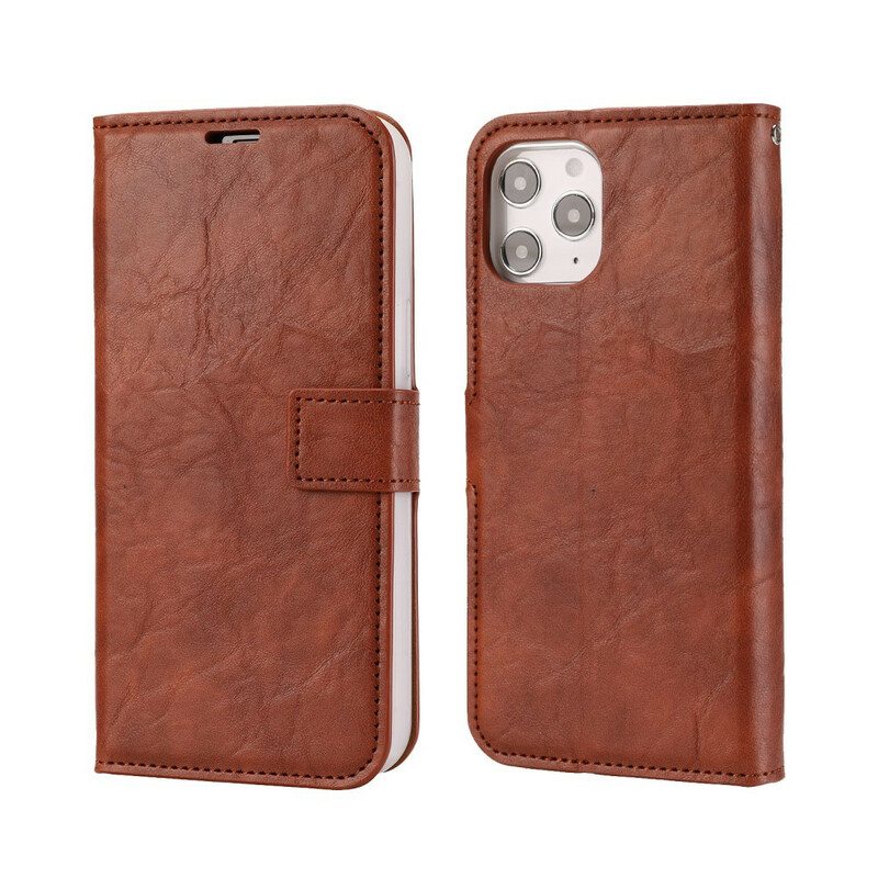 Kuori Kotelot iPhone 12 Pro Max Irrotettava Distressed Leather -tyyli