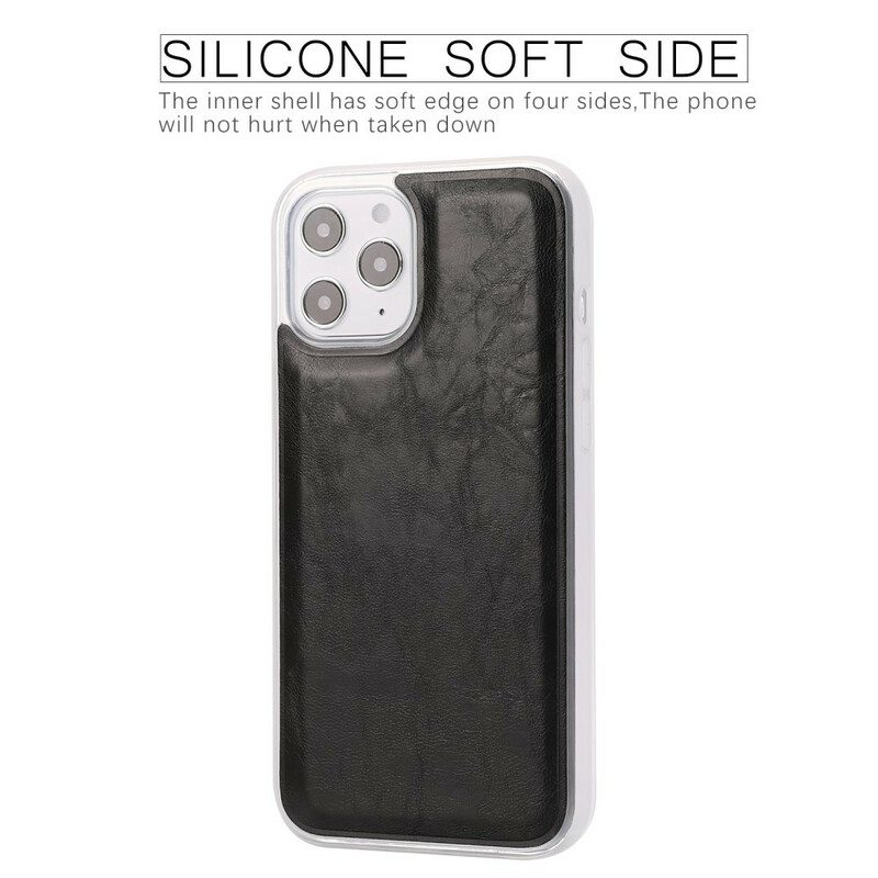 Kuori Kotelot iPhone 12 Pro Max Irrotettava Distressed Leather -tyyli