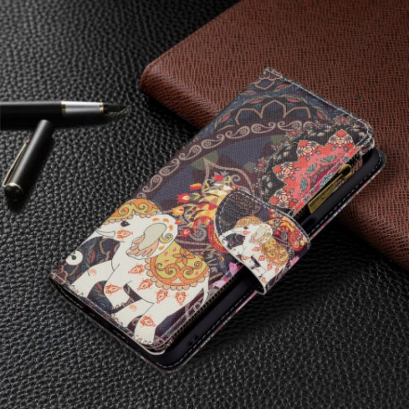 Flip Case Oppo A54 5G / A74 5G Elephant Vetoketjullinen Tasku