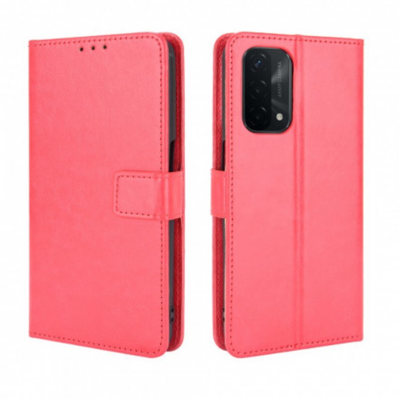 Flip Case Oppo A54 5G / A74 5G Näyttävä Keinonahka