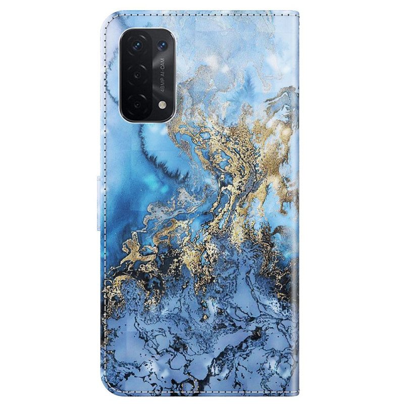 Flip Case Oppo A54 5G / A74 5G Suojaketju Kuori Hihna Art