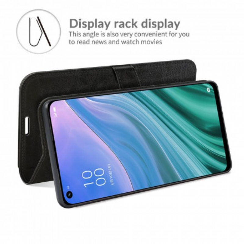 Flip Case Oppo A54 5G / A74 5G Ultra-keinonahka