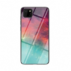 Case Huawei Y5p Premium Värit Karkaistu Lasi