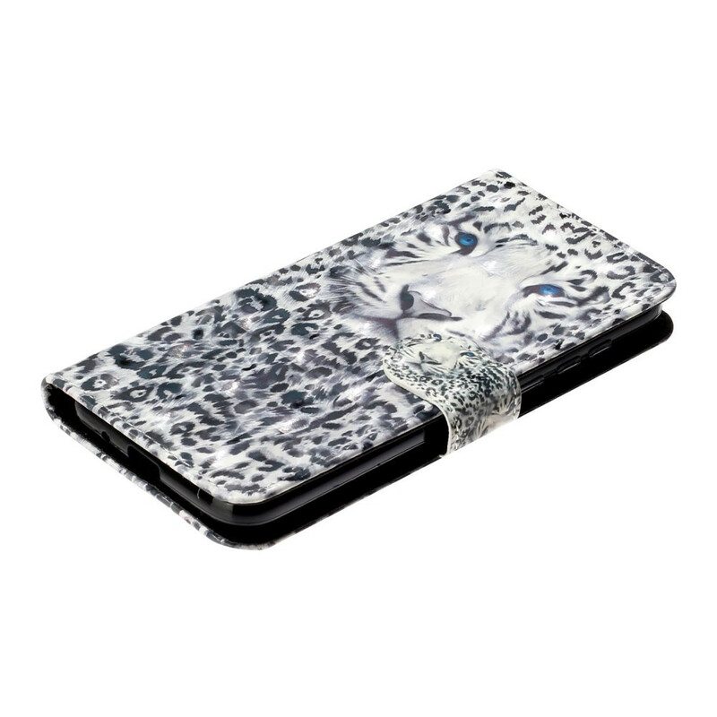 Flip Case Huawei Y5p Suojaketju Kuori Tiger Light Strap Kohdevalot