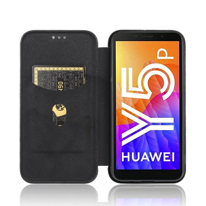 Puhelinkuoret Huawei Y5p Kotelot Flip Hiilikuitu