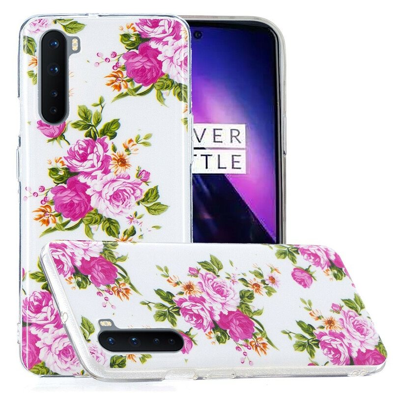 Case OnePlus Nord Fluoresoivat Liberty Flowers