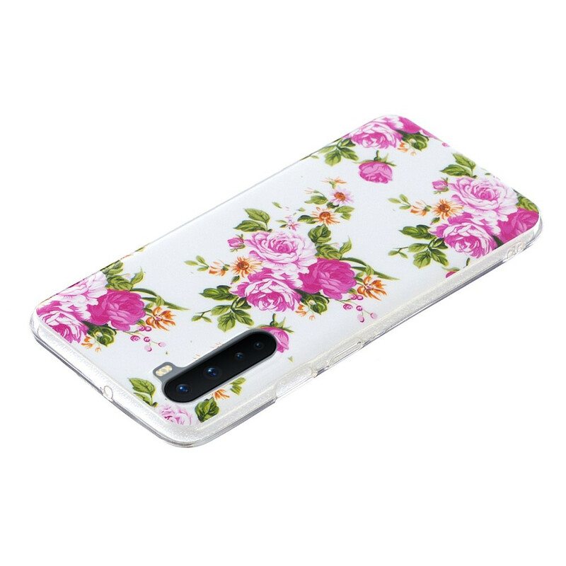 Case OnePlus Nord Fluoresoivat Liberty Flowers