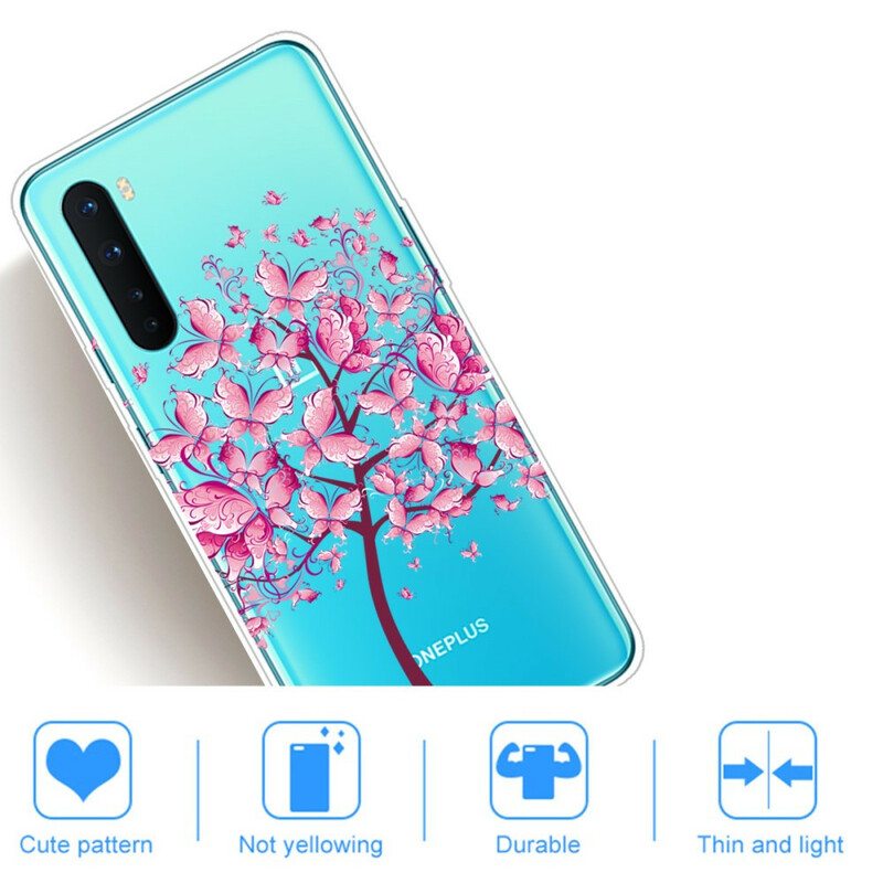 Case OnePlus Nord Läpinäkyvä Perhospuu