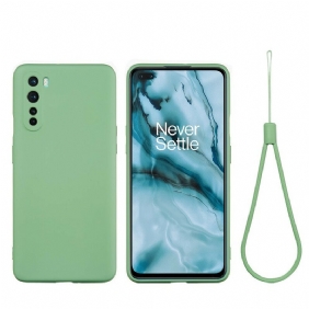 Case OnePlus Nord Nestemäinen Silikoni Kaulanauhalla