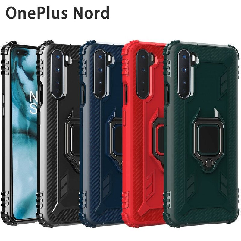 Kuori OnePlus Nord Sormus Ja Hiilikuitu