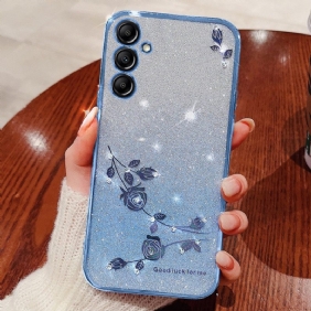 Case Samsung Galaxy S24 Plus 5g Puhelinkuoret Glitteriä Ja Kukkia Kadem