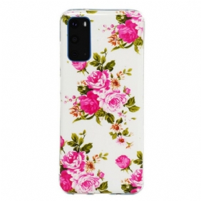 Case Samsung Galaxy S20 Fluoresoivat Liberty Flowers