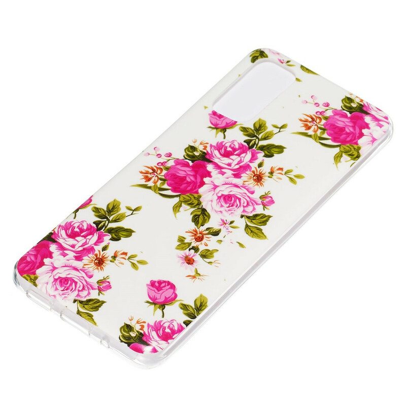 Case Samsung Galaxy S20 Fluoresoivat Liberty Flowers