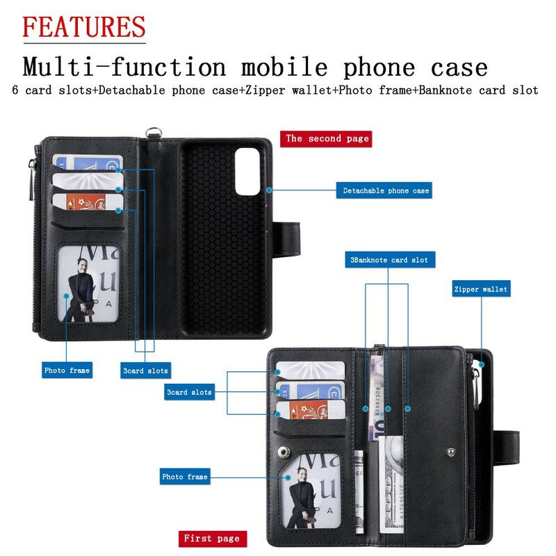 Kuori Flip Case Samsung Galaxy S20 Lompakkokuori Irrotettava Lompakko