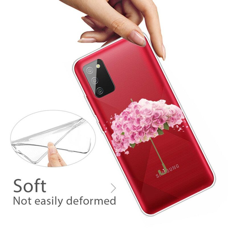 Case Samsung Galaxy A02s Sateenvarjo Ruusuissa