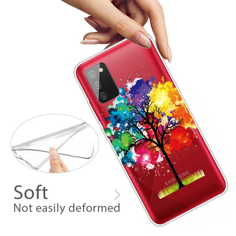 Case Samsung Galaxy A02s Saumaton Akvarellipuu