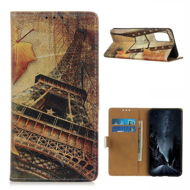 Flip Case Samsung Galaxy A02s Eiffel-torni Syksyllä