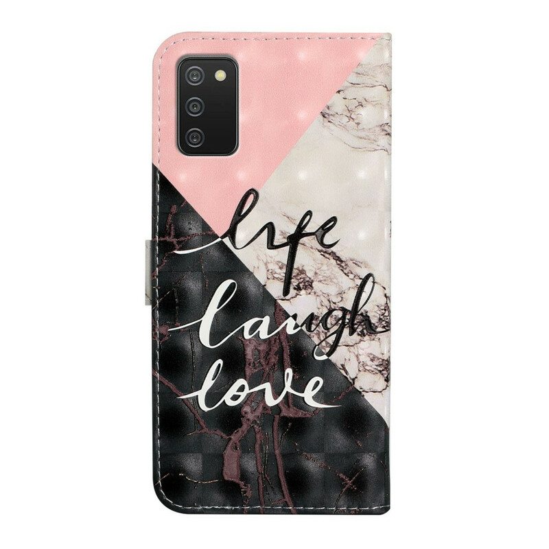 Flip Case Samsung Galaxy A02s Elämä Naura Rakkaus