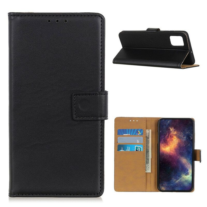 Flip Case Samsung Galaxy A02s Tavallista Keinonahkaa