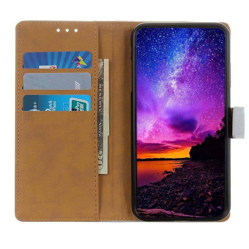 Flip Case Samsung Galaxy A02s Tavallista Keinonahkaa