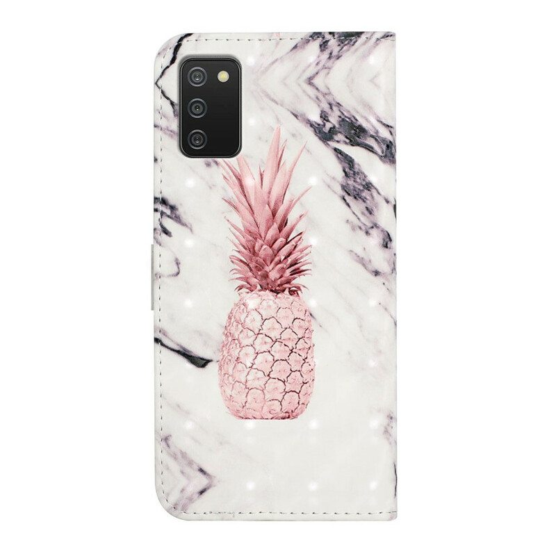 Kotelot Samsung Galaxy A02s Vaaleatäpläinen Ananas